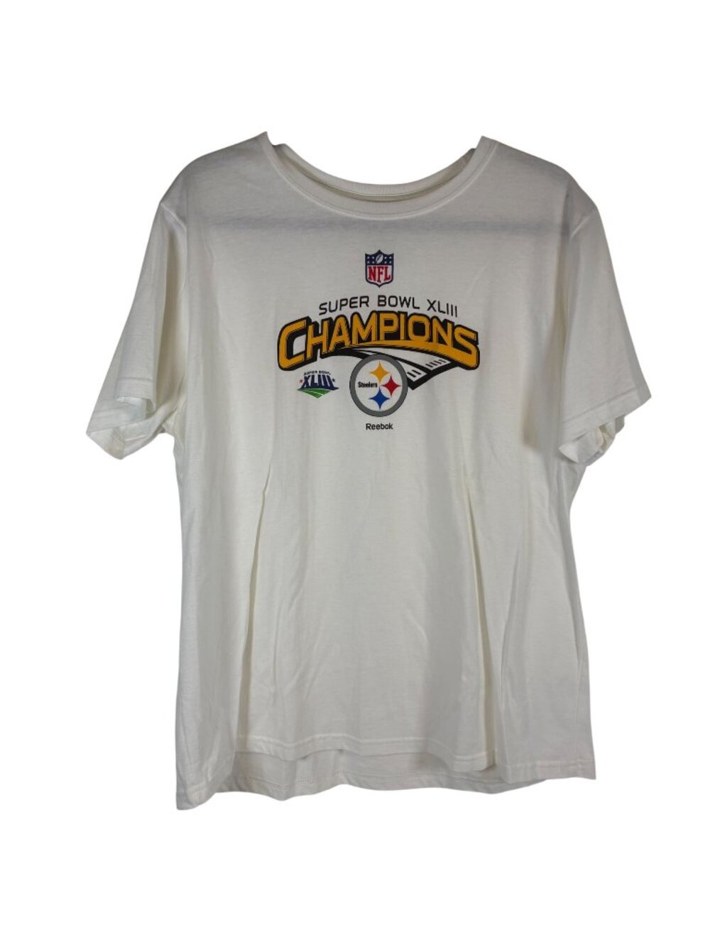 Pittsburgh Steelers T Shirt Womens Size XL Reebok NFL Super Bowl 43 Champs 2009